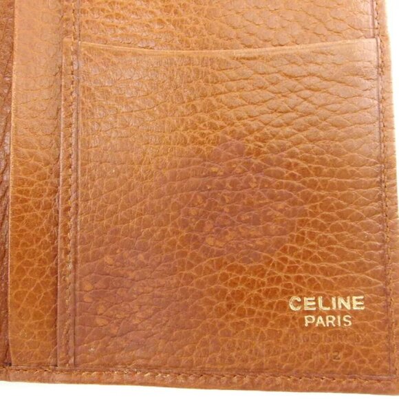 Celine Long Wallet Logo Plate Leather Authentic USED - Picture 11 of 11